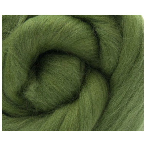Superfin merino tops - 18,5 micron - Oliven