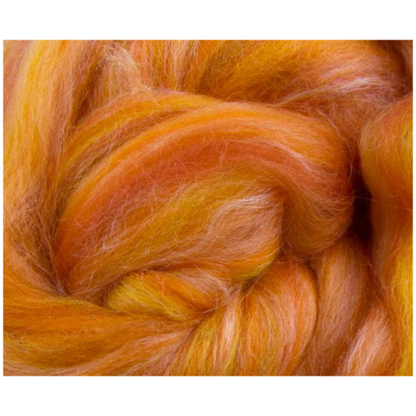 Merino og tussahsilke - Tagetes