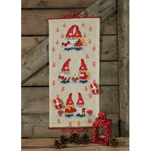 Julekalender - Nissepar - 32x68cm