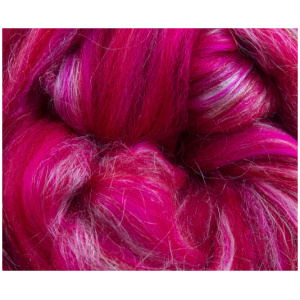 Merino - tussahsilke - Rose